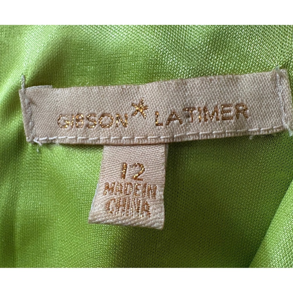 Gibson Latimer Womens Chevron Print Lace Panel Sleeveless Dress Size 12 - Picture 3 of 5